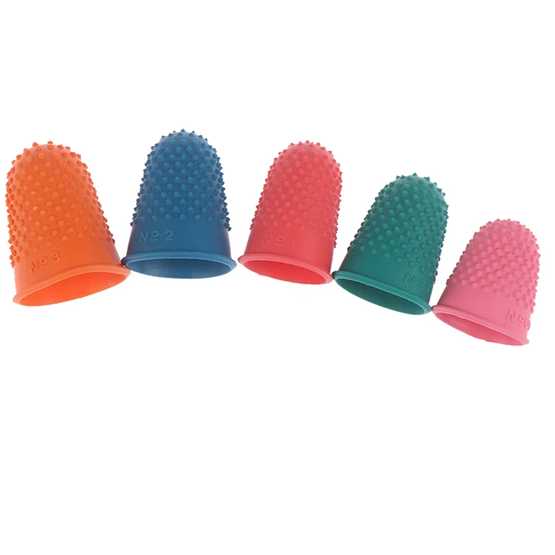 5Pcs Counting Cone Rubber Thimble Protector Sewing Quilter Finger Tip Craft