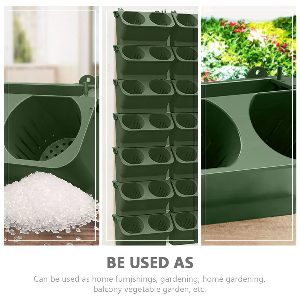 

Durable Plastic Hanging Flower Planter Indoor Outdoor Wall Decor Modern Elegant Simple Design Space Saving Home Garden