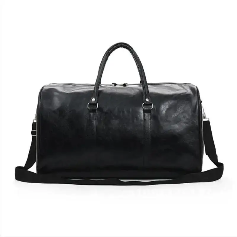 

Leather Travel Bag Large Duffle Independent Big Fitness Bags Handbag Pu Bag Сумка Black Shoulder Zipper Men Luggage Fashion Bag