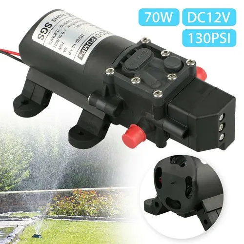 Pompe à diaphragme miniature 12V 70W, pompe de transfert d'eau électrique intelligente à reflux, pompe d'extraction de liquide auto-amorçante, équipement de distribution de fluides domestique et industriel