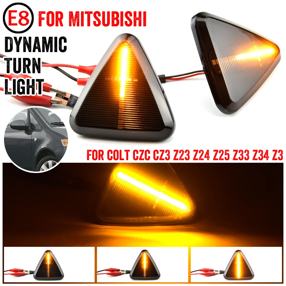 

2PCS Dynamic Sequential LED Side Marker Light Turn Signal Lamp For Mitsubishi Colt CZC CZ3 Z23 Z24 Z25 Z33 Z34 Z3 2004-2012