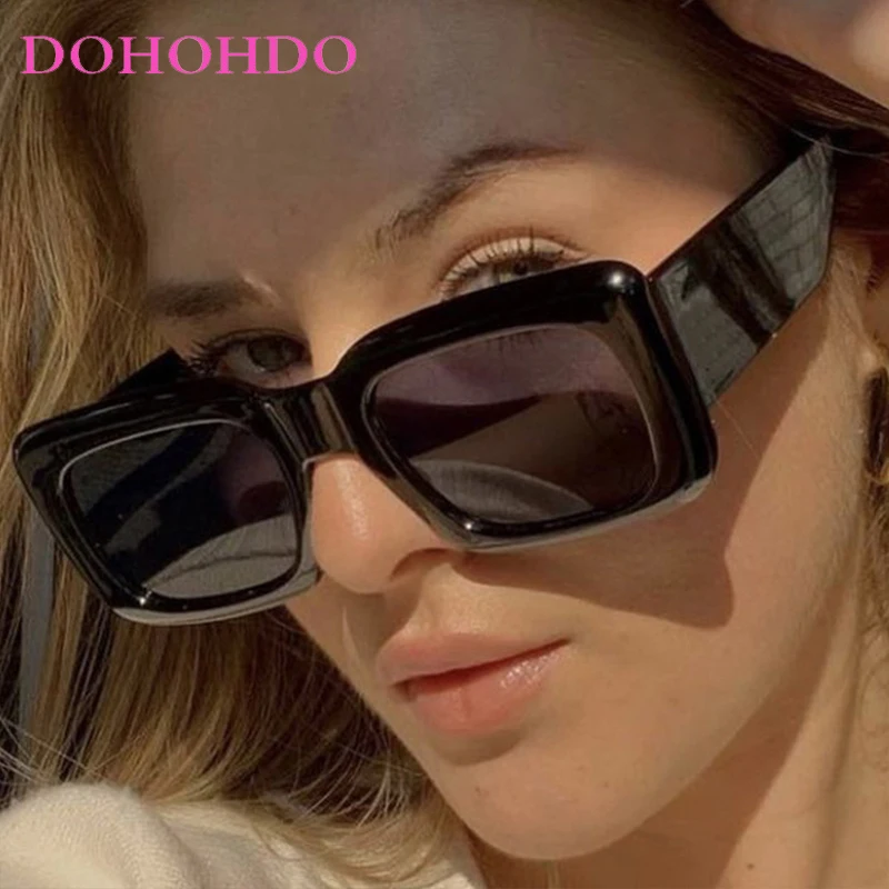 Fashion Y2K Cute Rainbow Square Frame Women Sunglassess Brand Designer Men Sunglass Summer Female Travel Drive Eyeglasses UV400