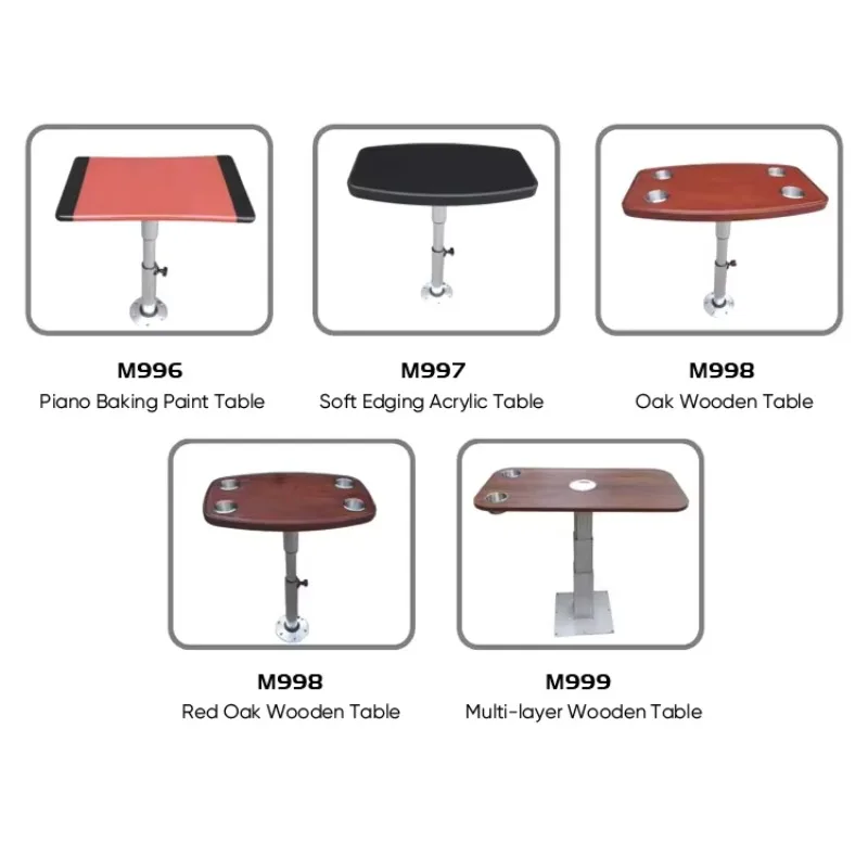 Adjustable Mini Lift Coffee Table for RV Camper Van Car-Lightweight Easy Install Scalable Interior Accessory Picnic Desk