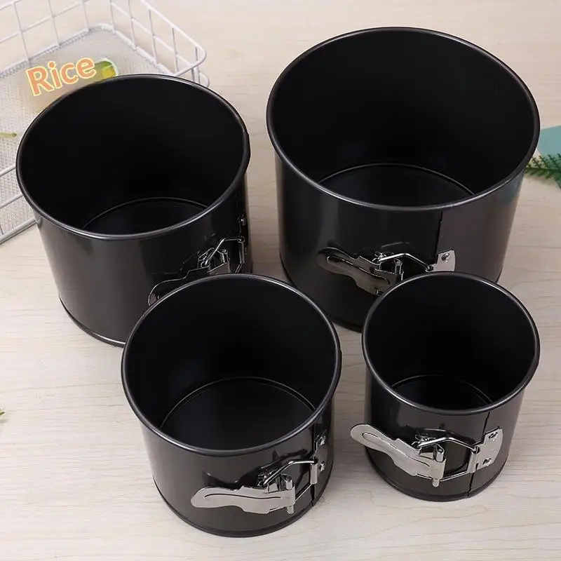 Moldes para Pasteles de Acero al Carbono con Fondo Extraíble, Molde Redondo para Hornear, Utensilios de Cocina Antiadherentes