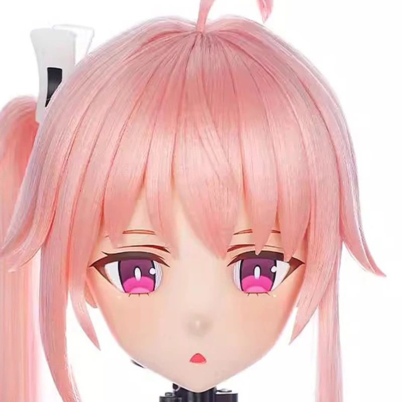 Hecho a mano personalizar Anime muñeca cruzada completa mujer/niña personaje de dibujos animados diadema completa bloqueo Kig Cosplay máscara de Kigurumi