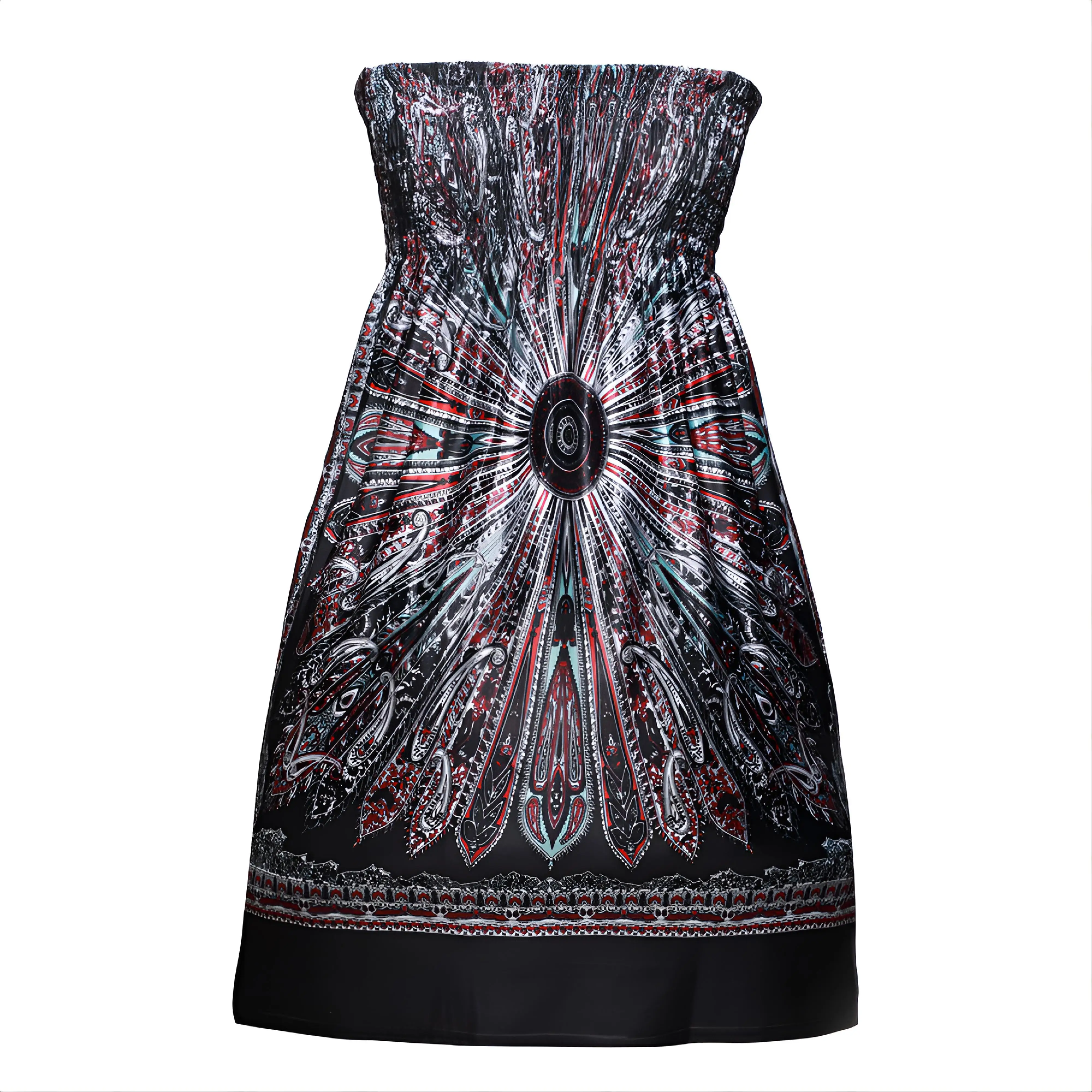 غطاء نسائي للمكتب بطباعة طيور، سارونج للزفاف، زي عرقي رمادي مع تجعيدات، تريكيني بنمط هاواي عتيق، لف للشاطئ بإحساس منعش