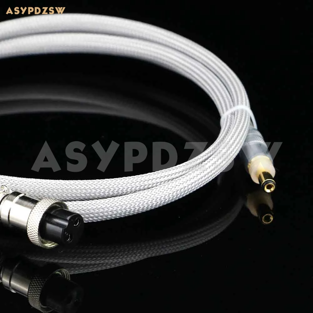 1.2M HIFI 4N 9999 Sterling Silver-Oyaid DC Power Supply Cable GX16-2 To 5.5*2.1/2.5mm