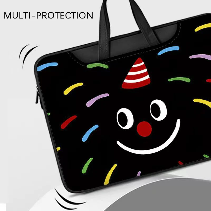 Cute Smiling Face Laptop Bag Waterproof Anti-shock Handbag 13/14/15.6/ 16Inch for Samsung Ipad Macbook Pro HP Huawei Xiaomi