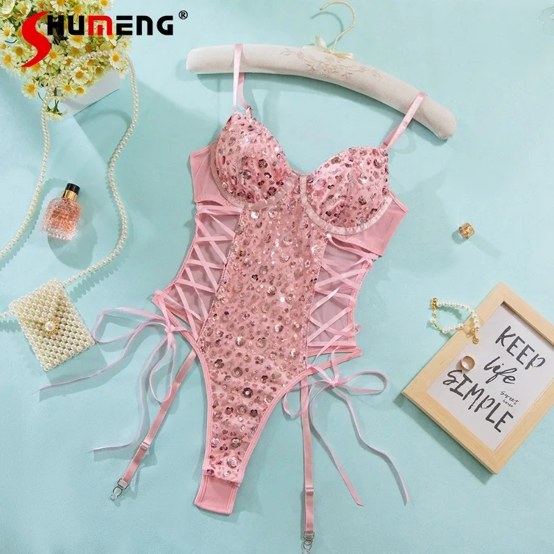 مثير نمط الرغبة النقية الجوف قطعة واحدة الملابس الداخلية النسائية الدانتيل يصل سليم صالح قطعة واحدة الملابس الداخلية الإناث ضمادة الوردي العشير