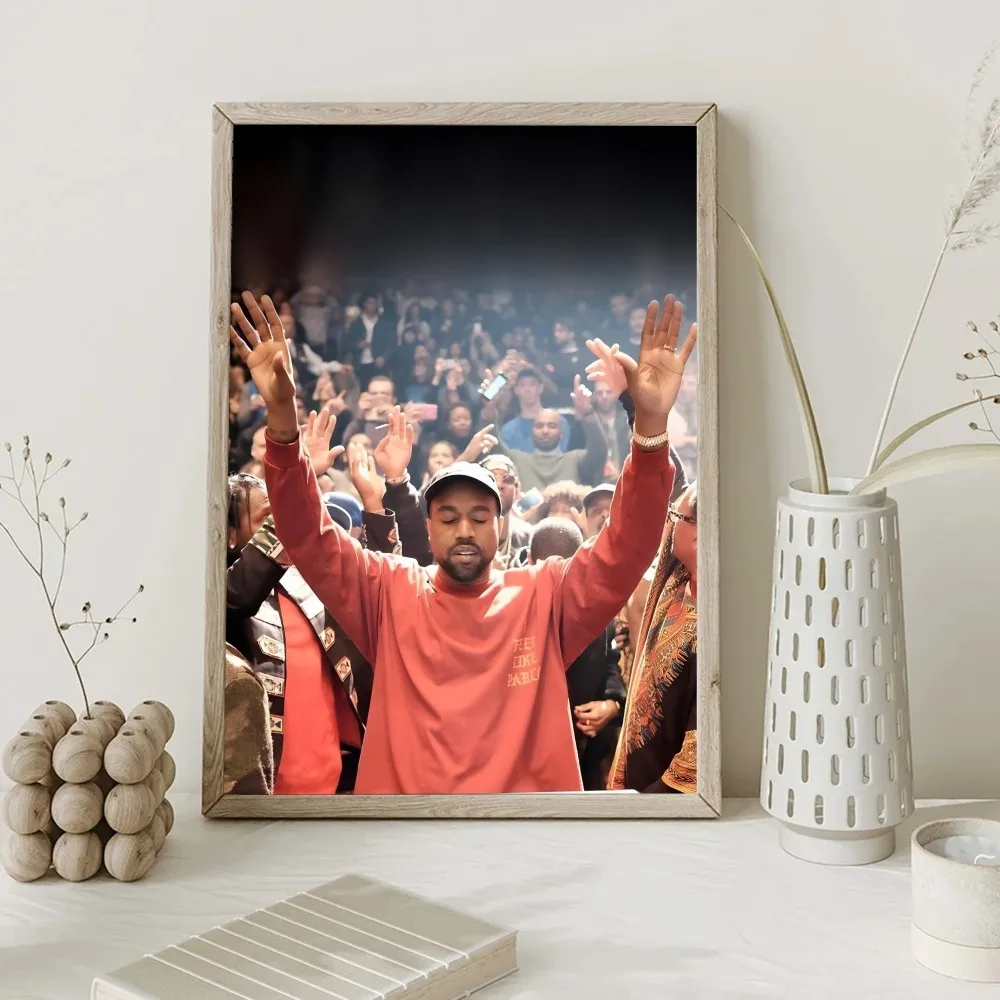 Babaite Kanye West Kanye Star Poster Kraft Club Bar Paper Vintage Poster Wall Art Painting Bedroom Study Stickers