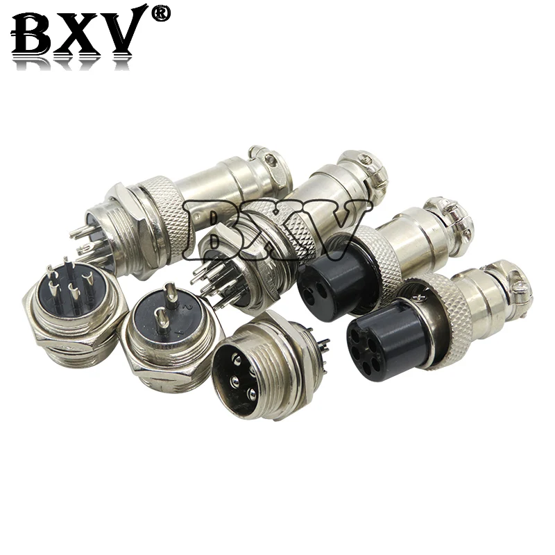 1Set GX16 2/3/4/5/6/7/8/9 Pin Male & Female 16mm Ibuw Metal Circular Aviation Connector Socket Plug 2Pin 3Pin 4Pin 5Pin 6Pin