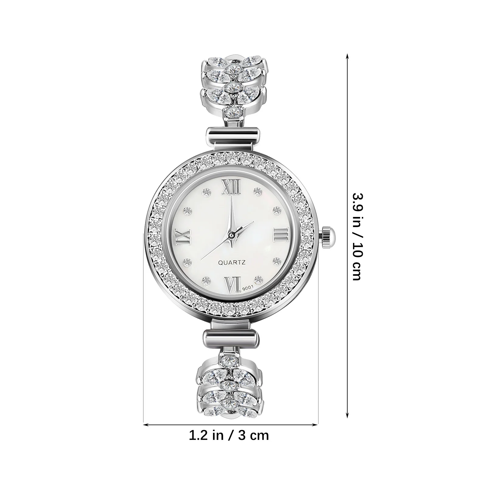 Mermaid Design Rhinestone Crystal Watch For Women Silver Dress Bangle Bracelet Waterproof Quartz Wristwatch Ladies Fashion