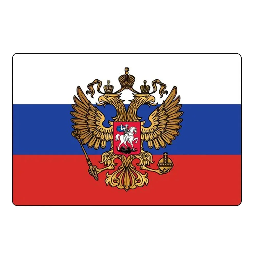 

Наклейка Триколор с Гербом РФ 15х10 см Waterproof Durable Car Sticker Decal for Bumper, Window