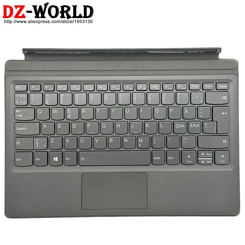 Imagem -05 - Mini Teclado Retroiluminado Portátil Mini Base Capa Folio Tablet Lenovo Miix 520 12ikb jp de fr Ukr be Ndc pt th es gr us Cfb Reino Unido