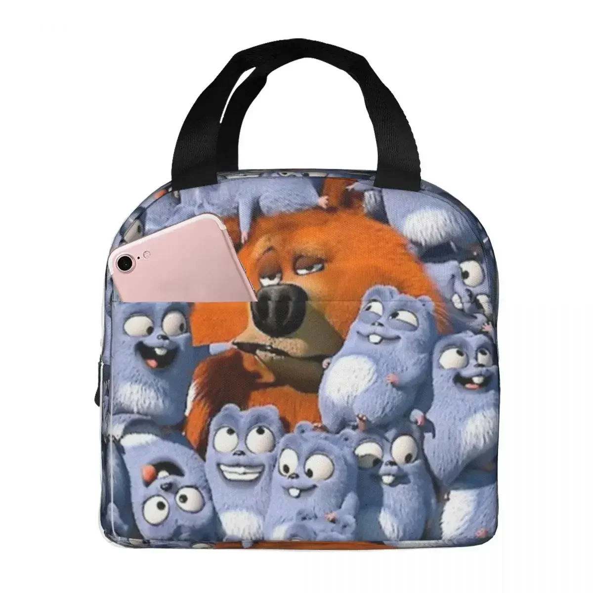 

Grizzy And The Lemmings Lunch Bags Insulated Bento Box Portable Lunch Tote Leakproof Cooler Thermal Bag for Woman Kids Work
