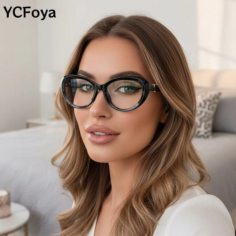 

Retro Cat Eye Heart-Shaped Blue Light Blocking Glasses Frame New TR90 Flat Lens Ladies Glasses Frame Fashion Protection 8057