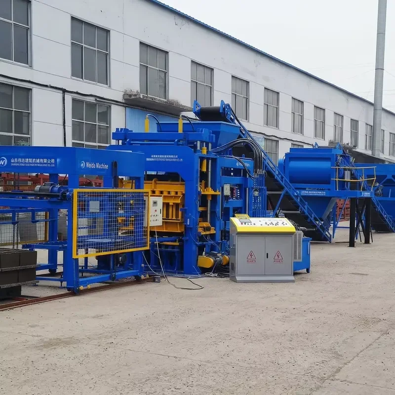 QT15-15 Weida Automatic Paving Block and Concrete Brick Making Machine with Engine Pump PLC Gearbox and Bearing