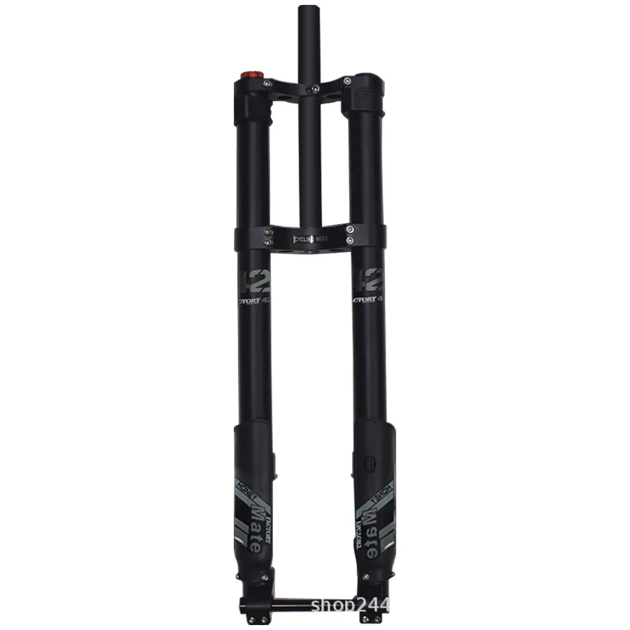 Garfo invertido para downhill mtb, 200mm, viagem, 34mm, suspensão a ar, trava superior, amortecedor de tartaruga/coelho, através do eixo, liga mg 28.6mm