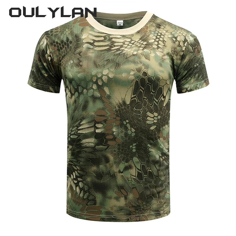 NEW Camouflage Tactical Clothing Short Sleevedl T-shirt Men's Summer Quick Drying Sports T-shirt Fitness Training Clothing