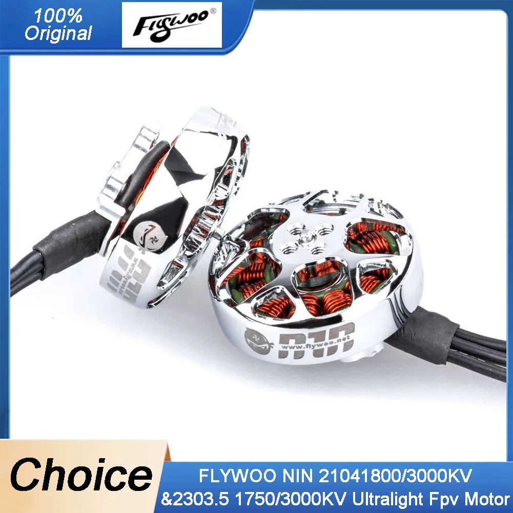 

FLYWOO NIN 21041800/3000KV и 2303.5 1750/3000KV Сверхлегкий двигатель Fpv для Whoop и зубочисток, дрон, детали для дрона fpv, сделай сам