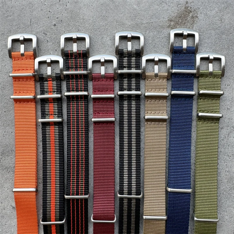 

High Quality Classics 18mm Fabric Watch Band Bond Khaki Navy Army green Sports Man Nylon Watch Strap for Seiko