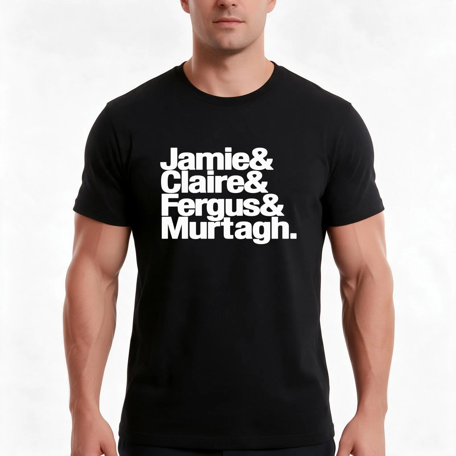 Outlander Diana Gabaldon Helvetica Ampersand List Shirt T-Shirt Summer Casual Cotton Tee Oversized Streetwear Tops