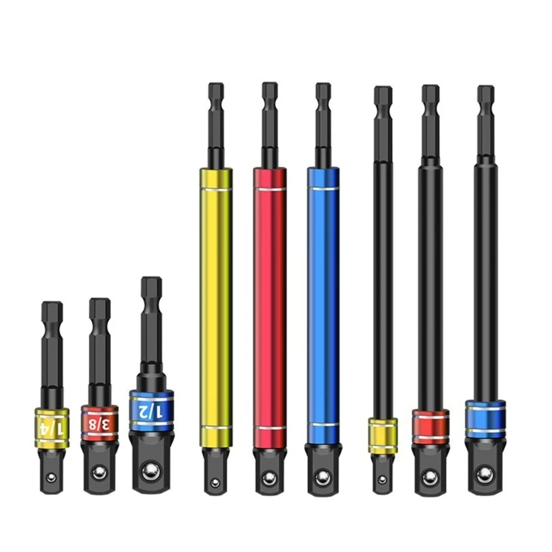 

PowerDrills Hexagonals To SquareWrench 1/4 3/8 Impacting Driver Socket Adapters