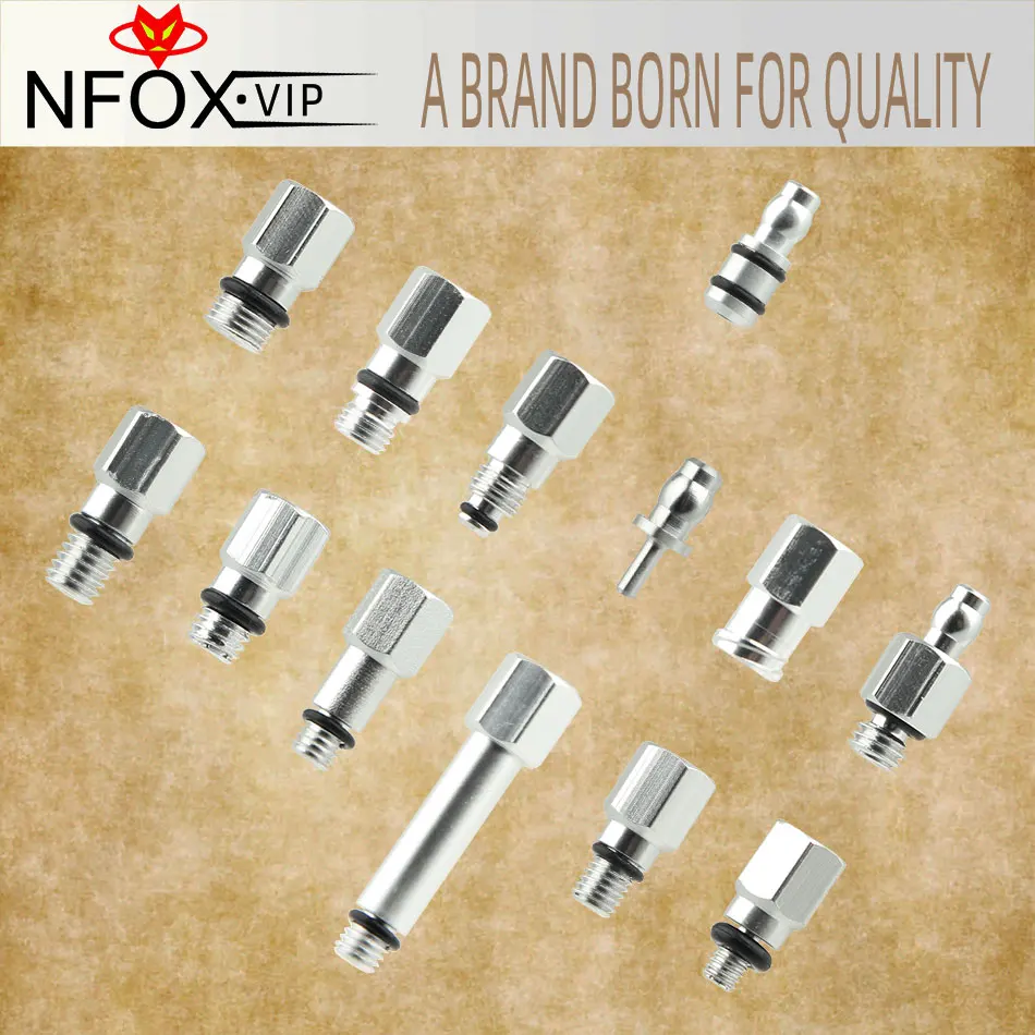 NFOX برو أداة تغيير الزيت المشتركة سبائك الألومنيوم نقل المسمار M5 إطالة M4 M6 M7 الفرامل الهيدروليكية إصلاح 13 مجموعة المنتجات EZmtb #2