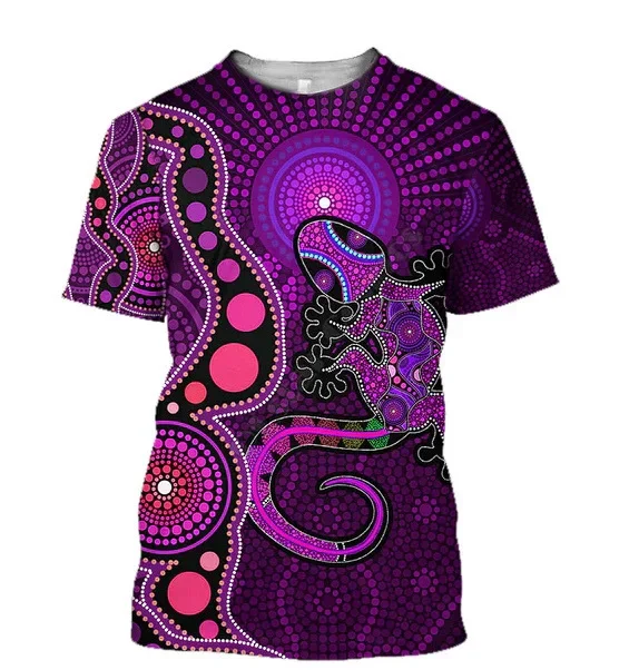 2024 Summer Kangaroo Aboriginal Graphic 3D Printed Unisex T-shirt Everyday Casual Travel Street O Collar Short-sleeved Top 6XL