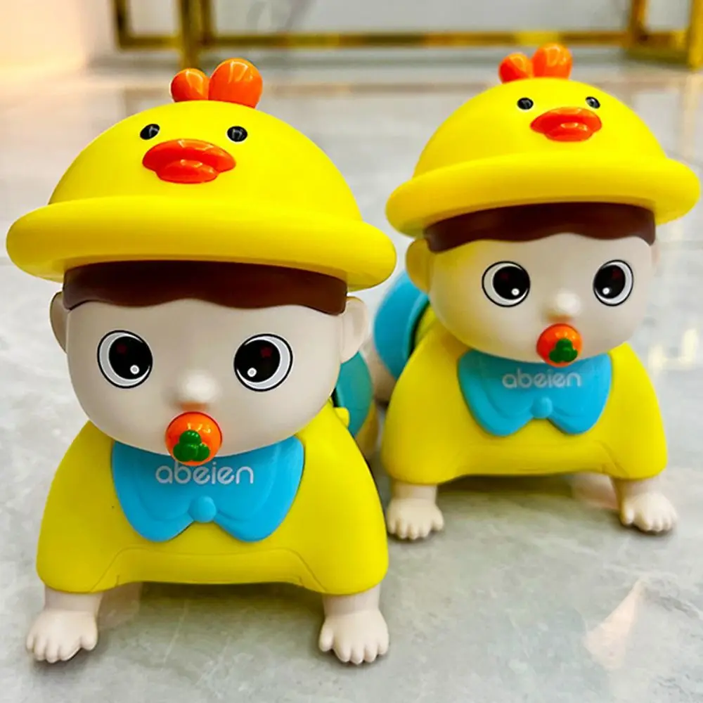 

Learns To Crawl Music Electric Crawling Baby Toys Big Eyes Cartoon Learning Crawling Doll Funny with Sound Electric Walking Duck