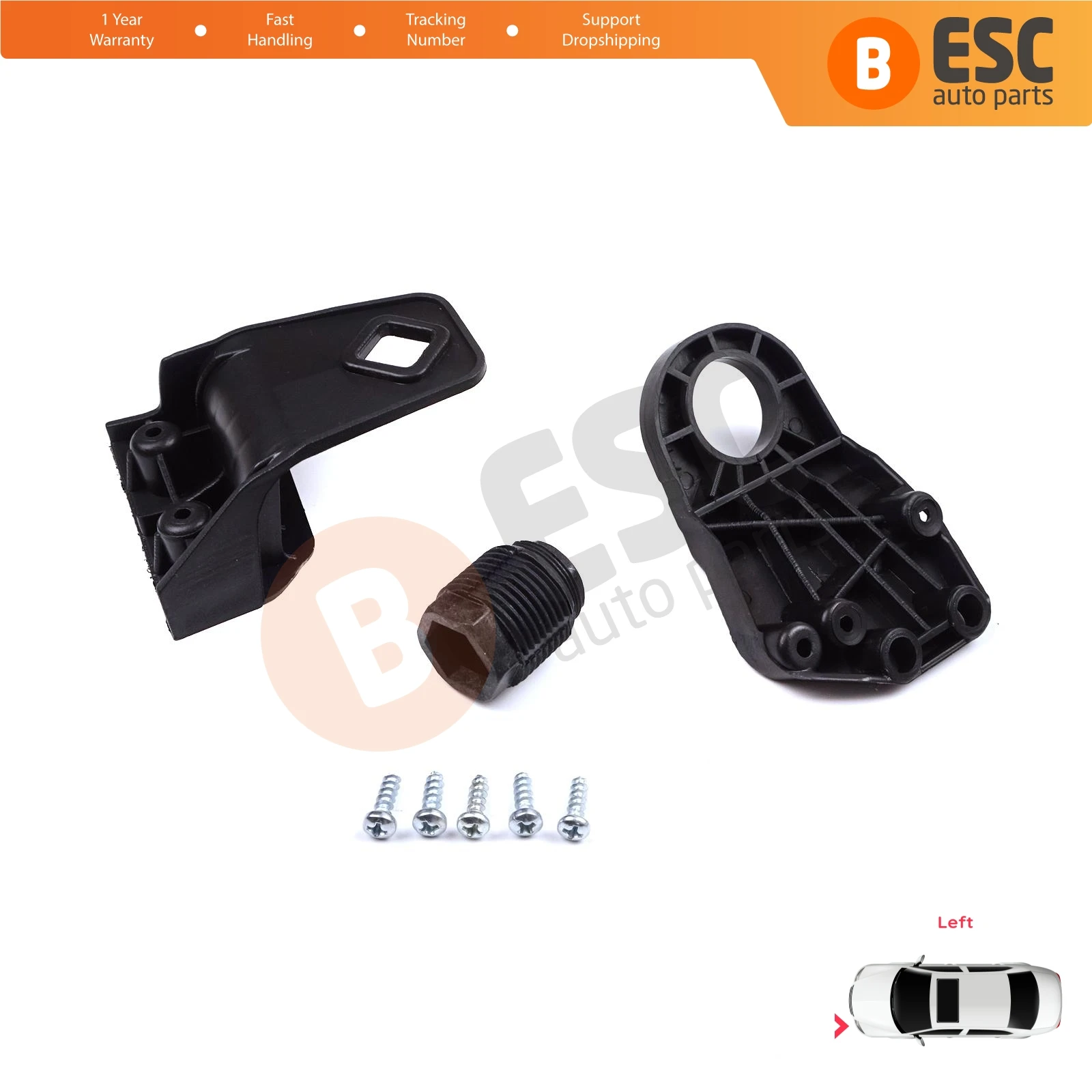 EHL564-1 Headlight Holder Mount Repair Bracket Tab Set Left Side for Audi A3 S3 MK3 8V 2012-2020 8V0998121