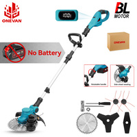 ONEVAN 4000W Brushless Electric Lawn Mower 90° Adjustable Grass Trimmer Garden Cutting Lawning Power Tool For Makita Battery Pin