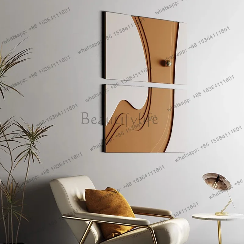 LJY Italian light luxury sandstone wall decoration sofa background wall decoration living room wall decoration