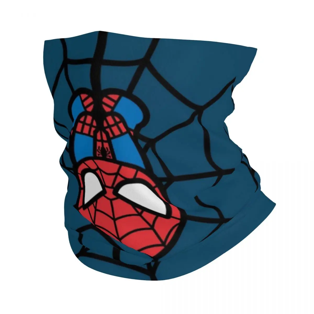 Custom Kawaii Spider Man Hanging Upside Down Bandana Neck Warmer Men Women Winter Ski Hiking Scarf Gaiter Spiderman Face Cover