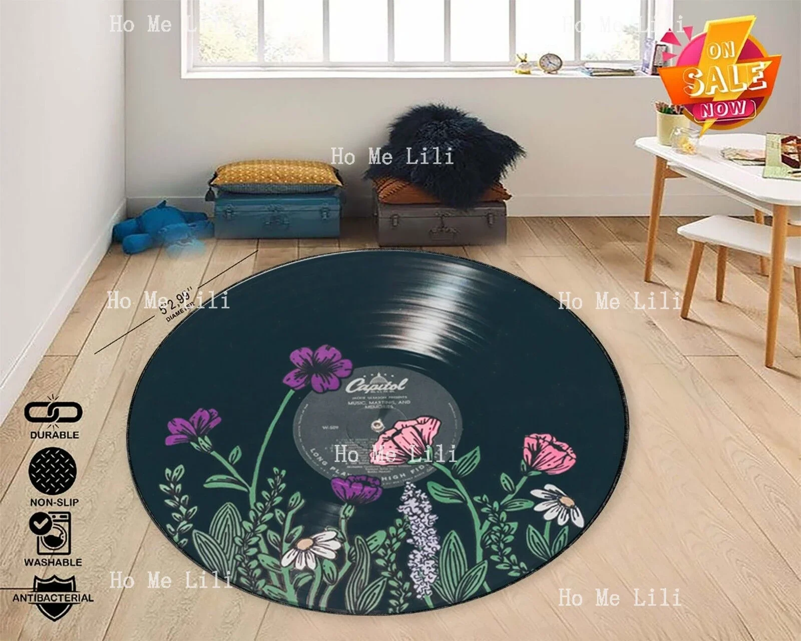 Round Modern Rugs Popular Flowers Mat