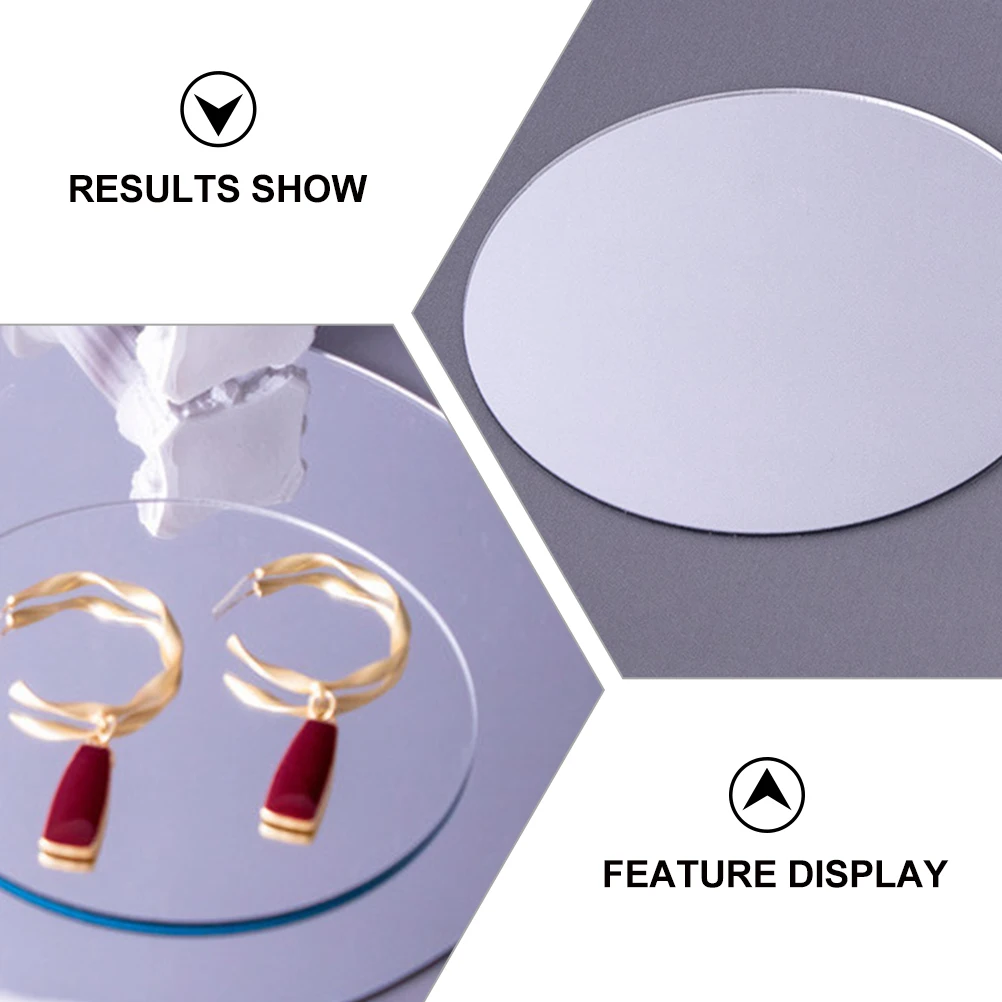 

2pcs Mirror Props Reflective Mirrors Photo Studio Background Decor Jewelry Durable Acrylic Props for Photography Set