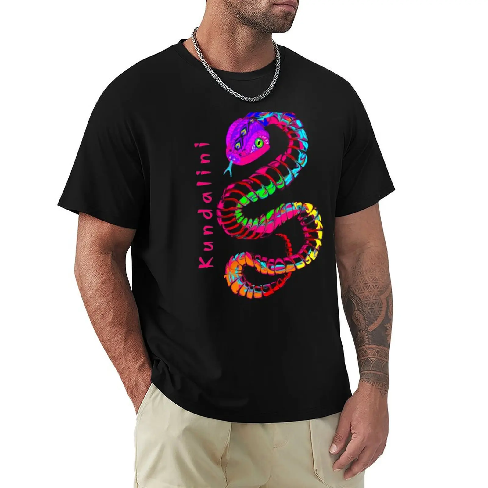 

Snake kundalini Colour Abstract T-Shirt Street Art Print Tee Shirt