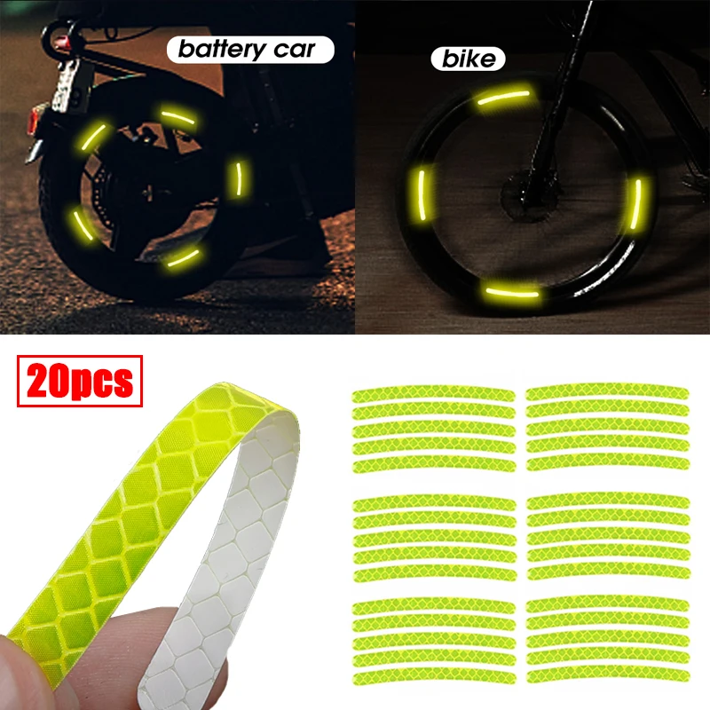 Auto Wheel Reflective Tape Warning Luminous Tape Modified General Tire Ring Motorcycle Waterproof Reflective Decorative Tape