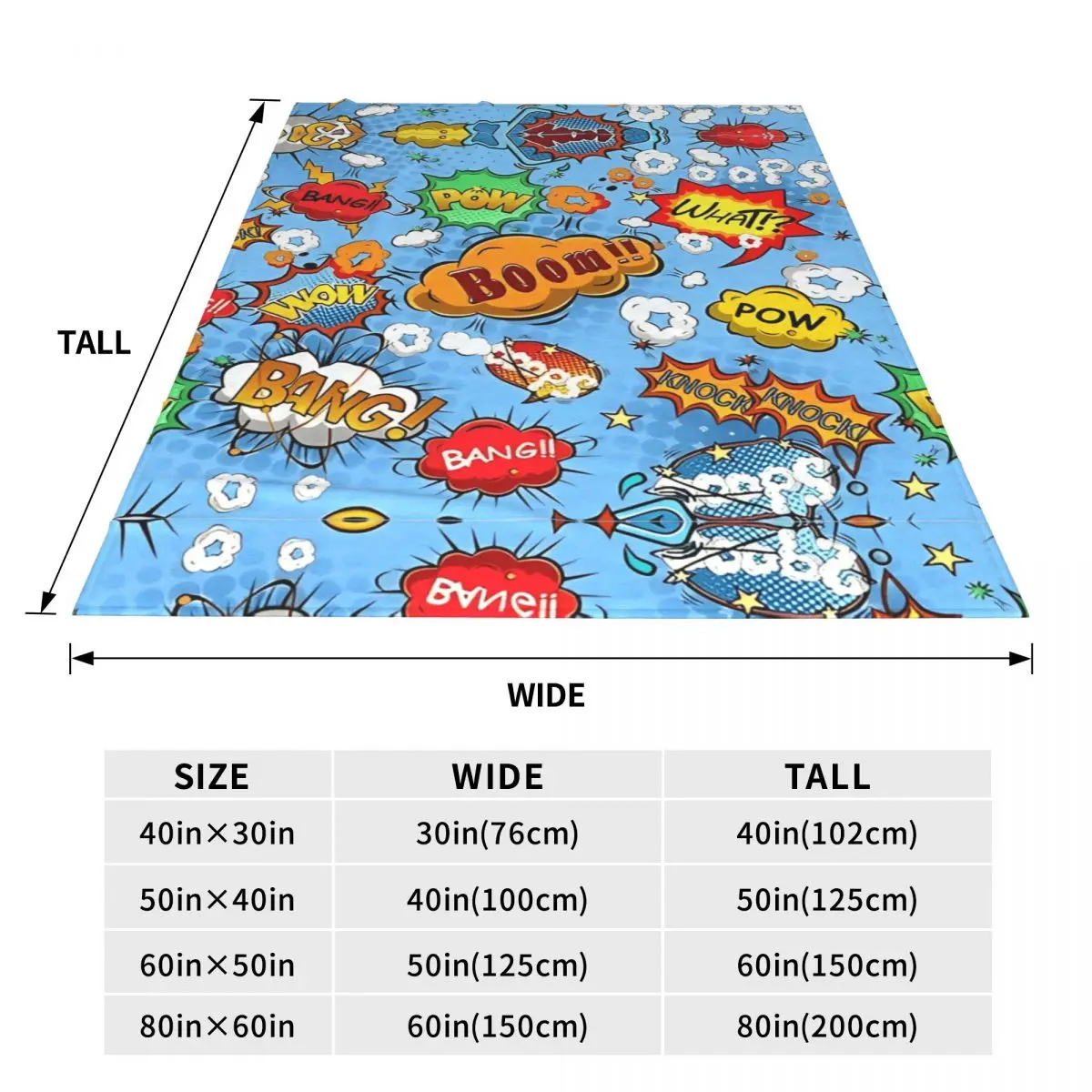 Comic Book Explosion Graffiti Art Pattern Blankets Plush Throw Blanket For Outdoor Airplane Travel Flannel Bedspread Bed Cover