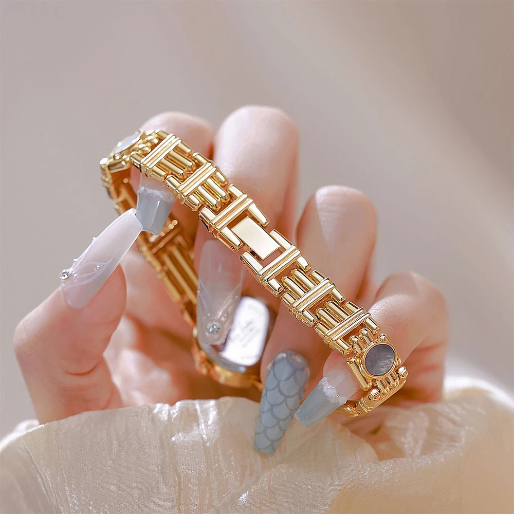 Роскошные бренды, женские часы, красочные оригинальные браслеты-ракушки, наручные часы, винтажные золотые кварцевые женские часы, платье, подарки, новинка