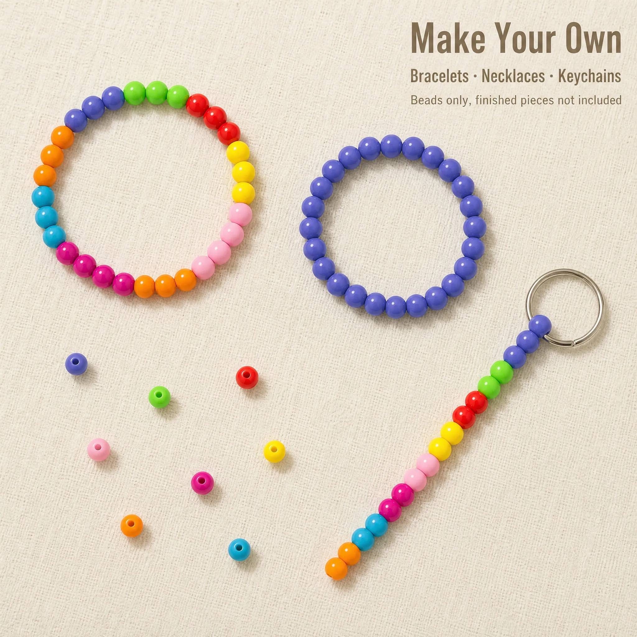 200pcs 6mm Acrylic Round Beads - Jewelry Making Kits For Kids recension och pris