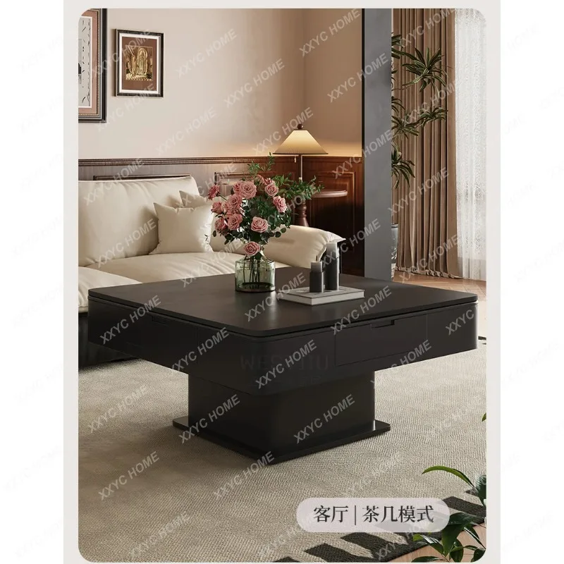 XXLifting mahjong table medium and ancient style dining table, light luxury multi-functional household automatic mahjong machine