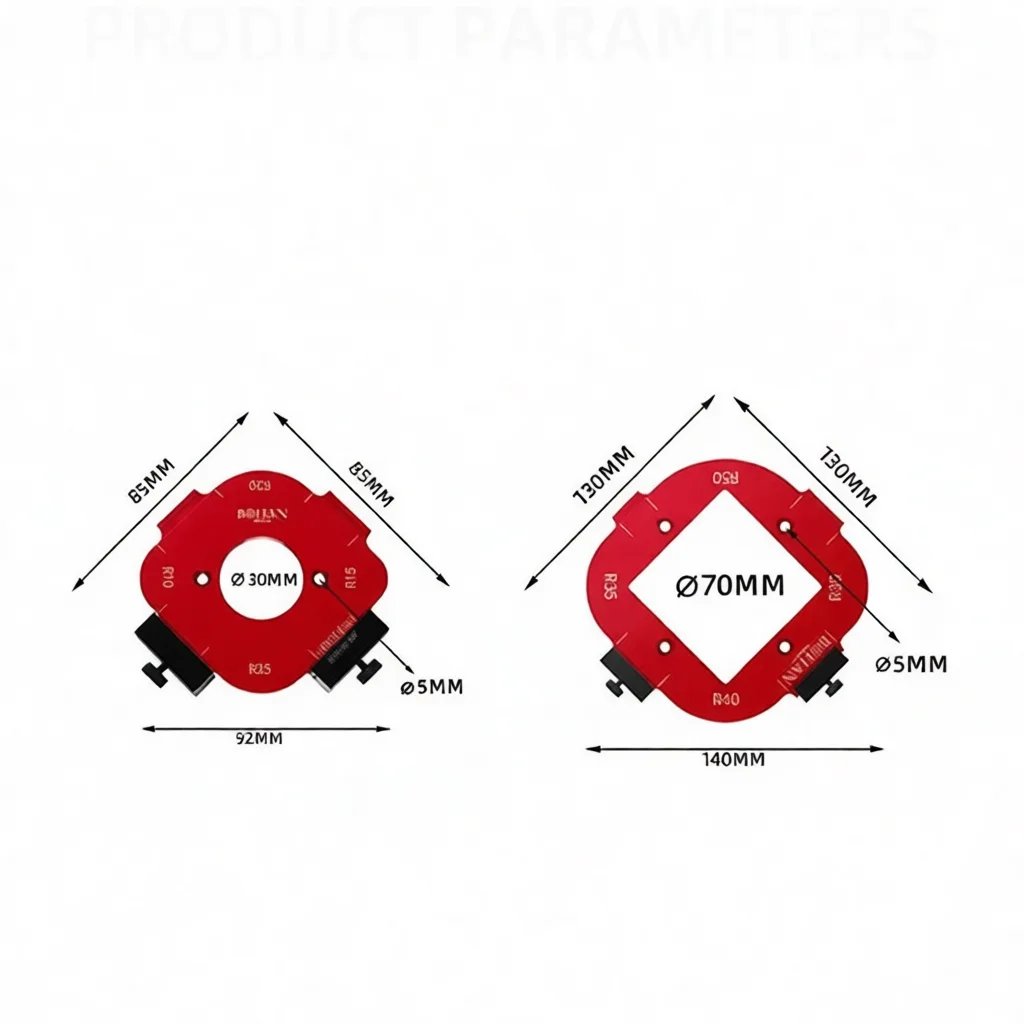 Aluminum Woodworking Corner Radius Router Jig Template Arch Marker Tool For Closet Cabinet Edge Trimming Shaping Guide