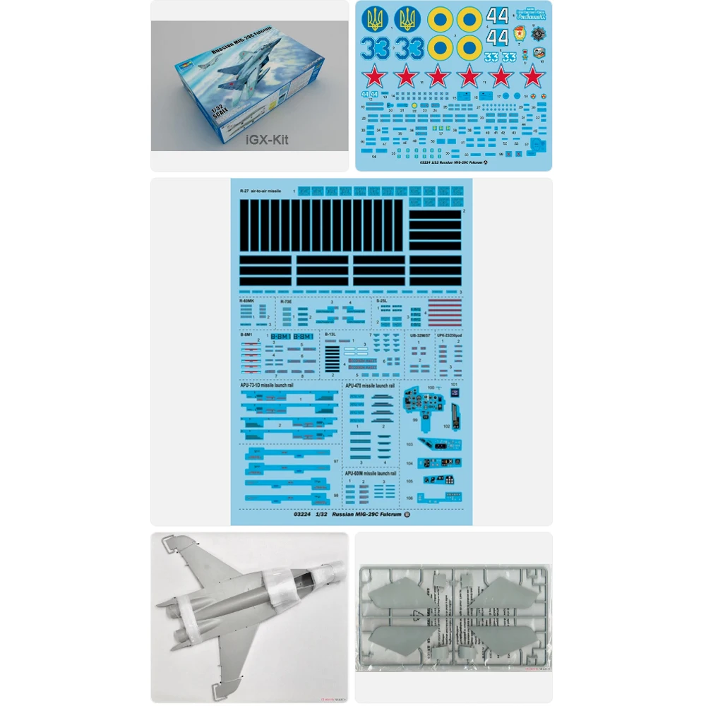 

Trumpeter 03224 1/32 Scale Russian Mig29 MIG-29C Fulcrum Fighter Toy Craft Hobby Military Assembly Plastic Model Building Kit