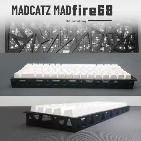 MiFuny Custom Skeleton/Cheese Mechanical Keyboard Shell 3d Printing Keyboards Case for MADCATZ MAD 60/68HE Keyboard Decoration