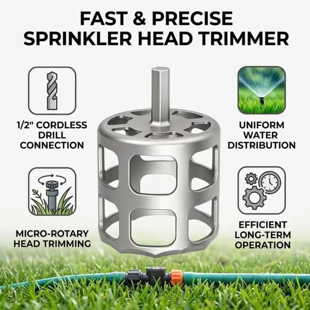Stainless Steel Trimmer Sprinkler Head Engineered Efficiently Cuts Grass Cutter Sprinkler Head Tough Easy Attachment