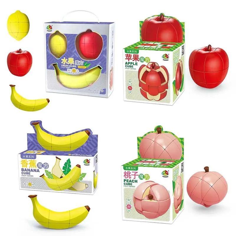 

Panxin Shaped Fruit Set Smooth Banana Cube Grow the Intellect Toy for Kids Fruit Magic Cube Beginner Puzzle Pressure Relief Toy