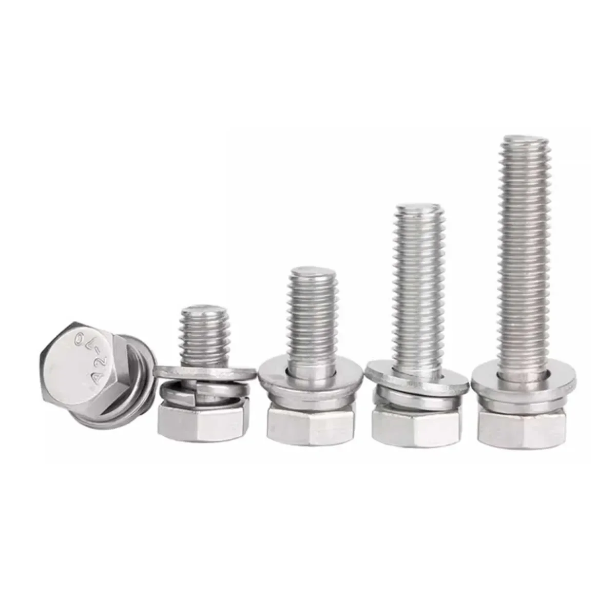 304 Stainless Steel External Hexagonal Triple Combination Screw M3M4M5M6