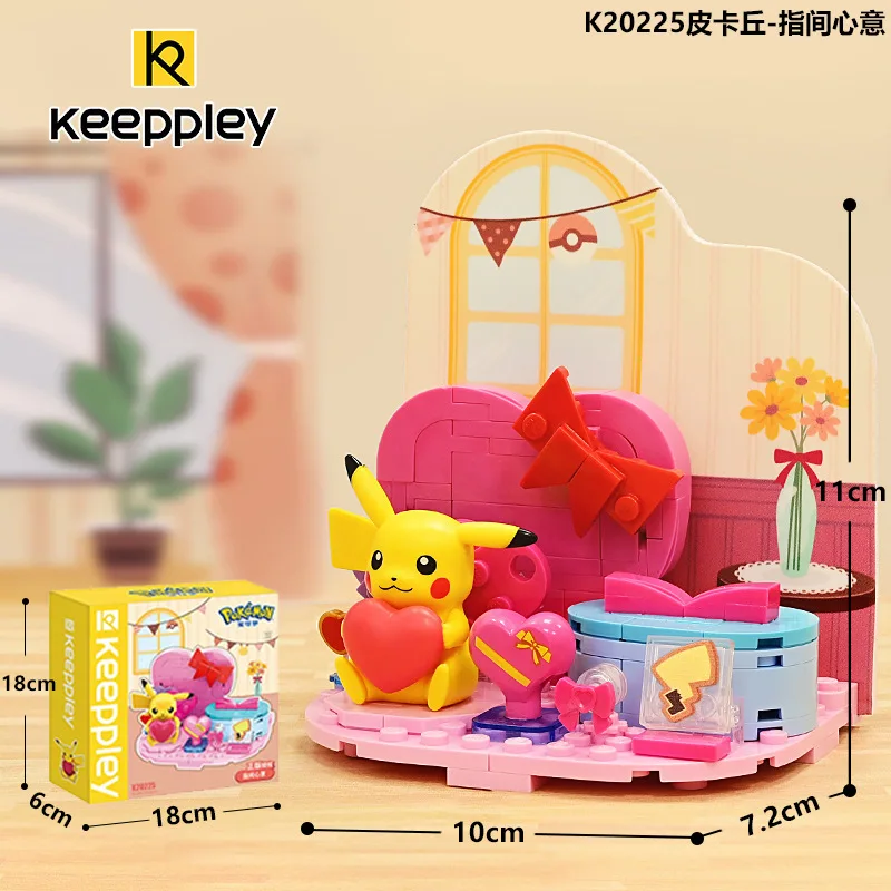 

Keeppley Pokemon Пикачу сцена строительные блоки сборка модель комплект настольный орнамент кукла Коллекционные игрушки-головоломки для мальчиков и девочек подарок