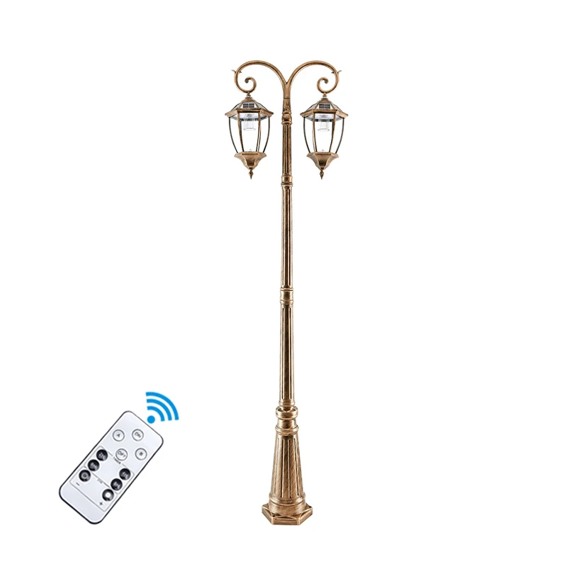 

Led Solar Courtyard European Style Villa Road Outdoor Courtyard Garden Aluminum High Pole Street Lamp ≈230CM